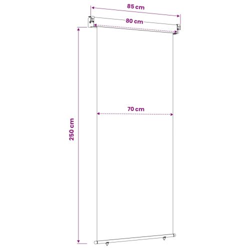 Навес за странична защита на балкон 80 x 250 cm