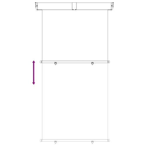 Навес за странична защита на балкон 170 x 250 cm