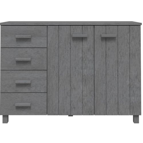Сайдборд HAMAR, тъмносив, 113x40x80 см, борово дърво масив