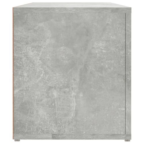 ТВ шкаф, бетонно сиво, 100x31,5x35 см, инженерно дърво