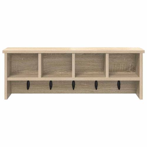 Стенен закачалка за палта с рафт Сонома дъб 75 x 16 x 26 см