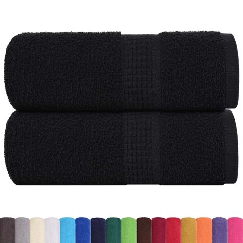 Кърпи за гости FROGN 2 бр. Черни 30x50 см 360 г/м²