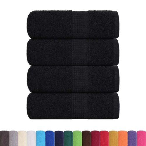 Кърпи за гости FROGN 4 бр. Черни 30x50 см 360 г/м²