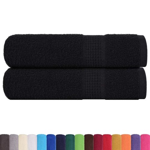 Кърпи за ръце FROGN 2 бр. Черни 50x100 см 360 г/м²