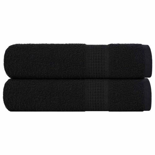 Кърпи за душ FROGN 2 бр. Черни 70x140 см 360 г/м²