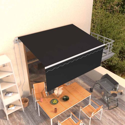 Автоматично прибиращ се сенник с щора, 3,5x2,5 м, антрацит
