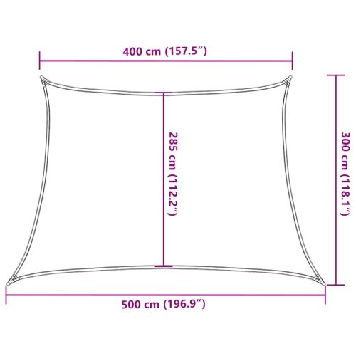 Сенник за платно 160 г/м² трапецовиден тъмнозелен 4/5x3 м HDPE