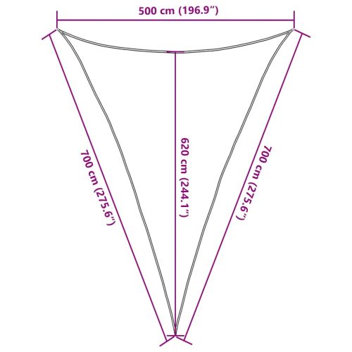 Сенник за платно 160 г/м² триъгълен черен 5x7x7 м HDPE