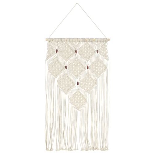 Стенна закачалка с макраме 40x80 см, памук