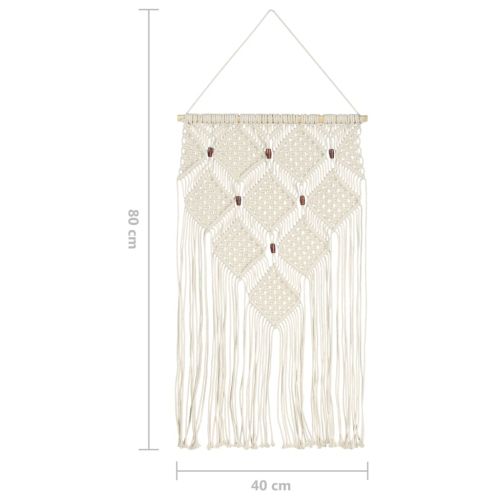Стенна закачалка с макраме 40x80 см, памук