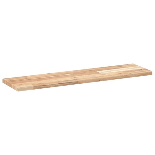 Плаващи рафтове, 3 бр., 100x20x2 см, необработена масивна дървесина, акация
