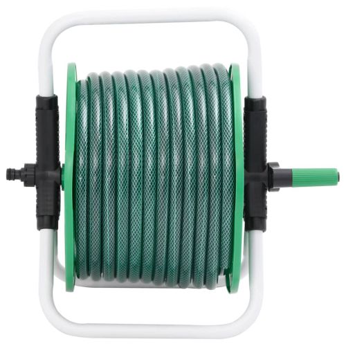 Свободностояща зелена макара за маркуч с 20 м PVC маркуч
