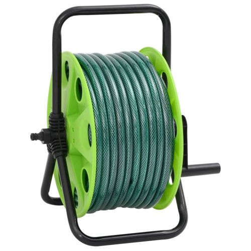 Свободностояща зелена макара за маркуч с 20 м PVC маркуч