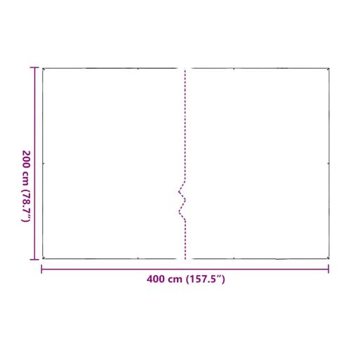 Покривало за растения с капси 2x4 м, полиетилен
