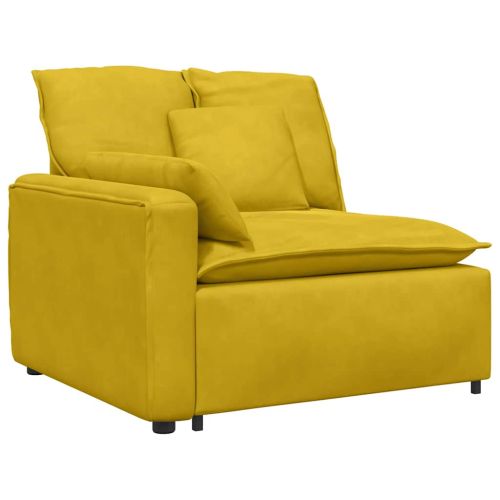 Модулен диван с възглавници, жълт