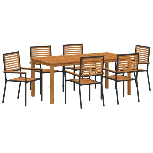 Комплект за хранене в градината 7 pcs Черно