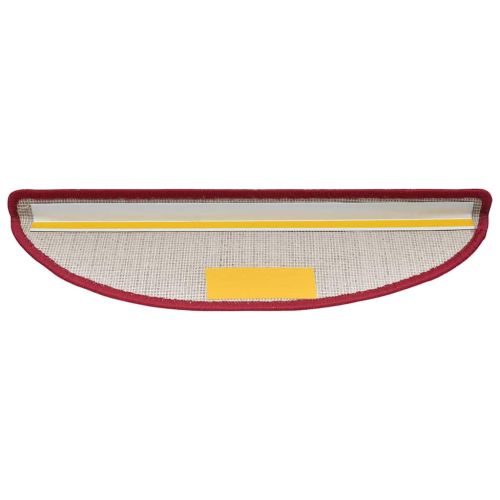 Изтривалки за стълби, 20 бр., 56x17x3 см, червени, полукръгли