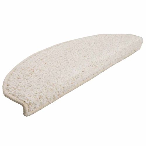 Изтривалки за стълби, 30 бр., 65x21x4 см, бели, полукръгли, големи