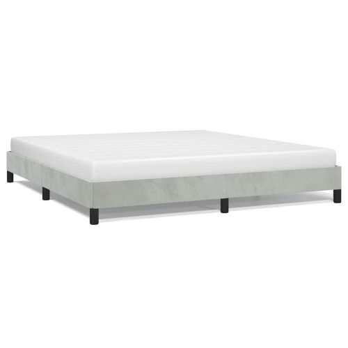 Рамка за легло без матрак, светло сива, калифорнийско кадифено легло тип „king size“