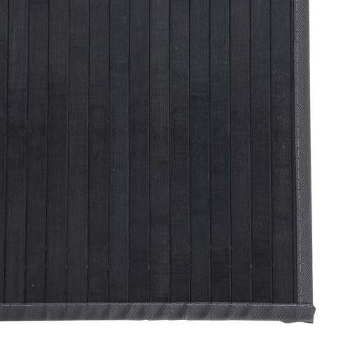 Килим правоъгълен сив, 70x100 см, бамбук
