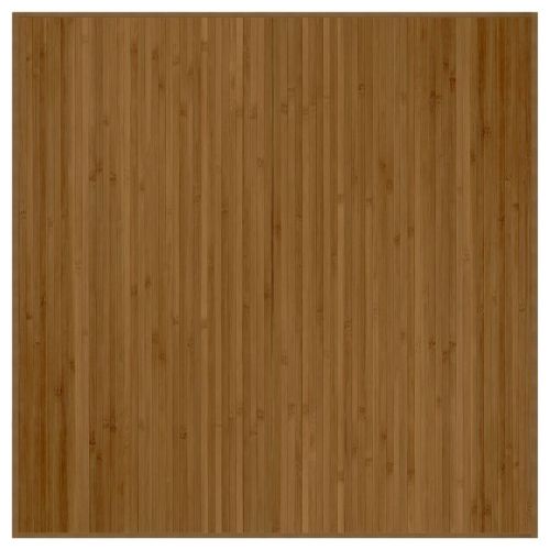 Квадратен килим, кафяв, 100x100 см, бамбук