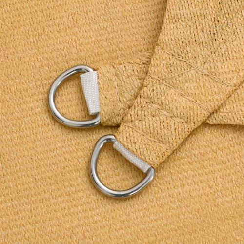 Сенник за платно 160 г/м² триъгълен пясък 2,5x2,5x3,5 м HDPE