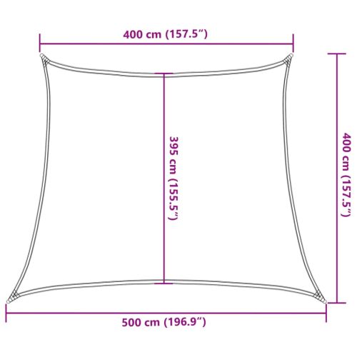 Сенник за платно 160 г/м² трапецовидно пясъчно 4/5x4 м HDPE