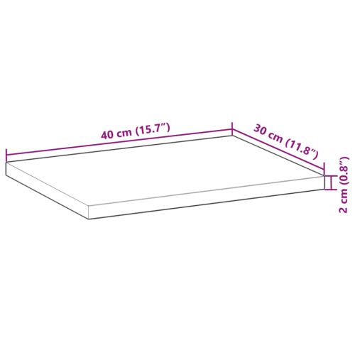 Плот за маса 40x30x2 см, правоъгълен, масивна акация