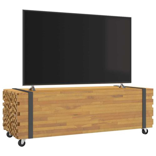Холна маса 110x45x35 см, масивно тиково дърво