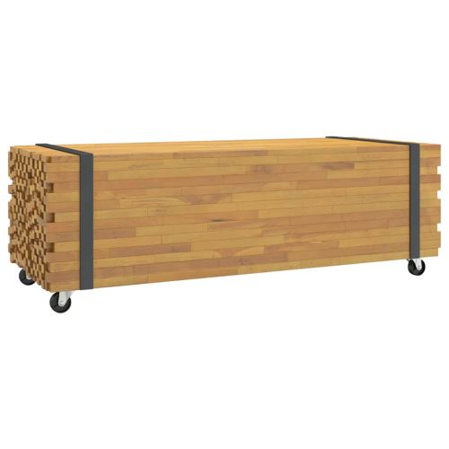 Холна маса 110x45x35 см, масивно тиково дърво