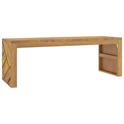 Холна маса 110x35x38 см, масивно тиково дърво