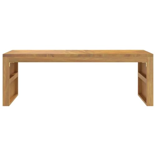 Холна маса 110x35x38 см, масивно тиково дърво