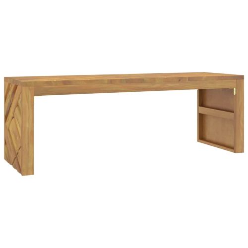 Холна маса 110x35x38 см, масивно тиково дърво