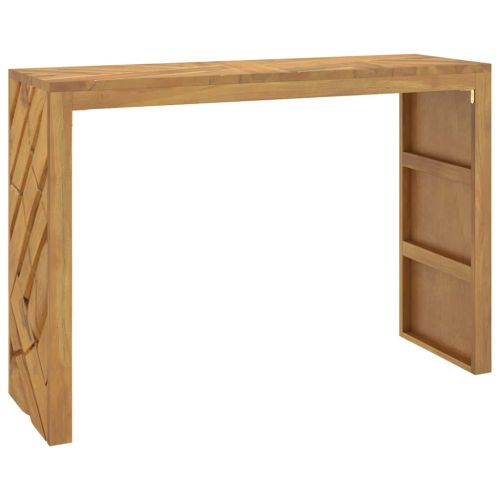 Конзолна маса 110x35x75 см, масивно тиково дърво
