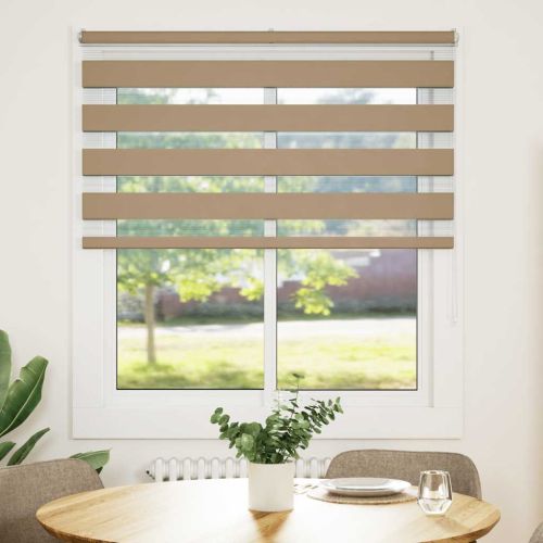 Зебра щора, пясъчно кафява, 120x100 см, ширина на плата 115,9 см, полиестер