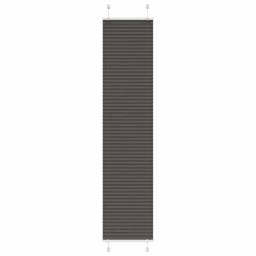 Плисирана щора, черна, 45x200 см, ширина на плата 44,4 см, полиестер
