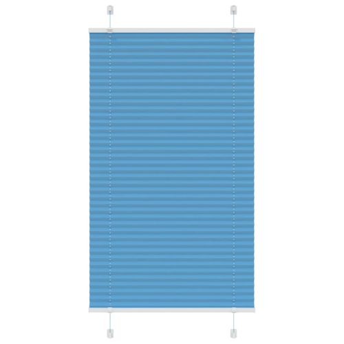 Плисирана щора, синя, 70x100 см, ширина на плата 69,4 см, полиестер