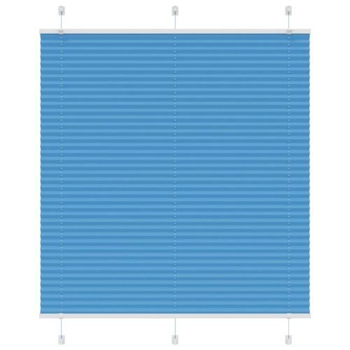 Плисирана щора, синя, 115x100 см, ширина на плата 114,4 см, полиестер
