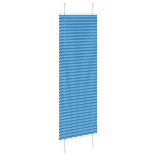 Плисирана щора, синя, 50x150 см, ширина на плата 49,4 см, полиестер
