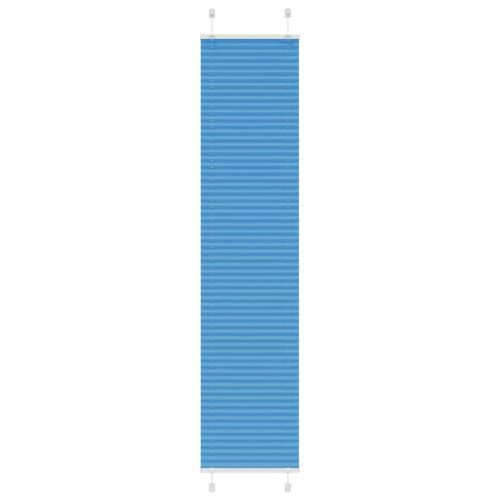 Плисирана щора, синя, 45x200 см, ширина на плата 44,4 см, полиестер