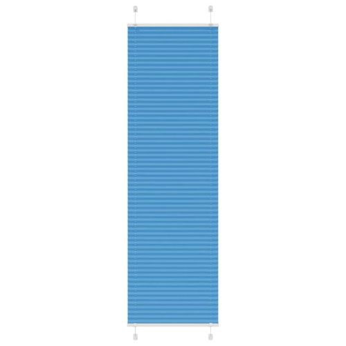 Плисирана щора, синя, 55x200 см, ширина на плата 54,4 см, полиестер