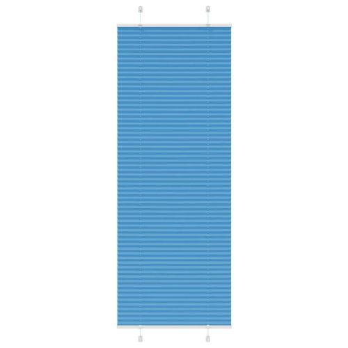 Плисирана щора, синя, 70x200 см, ширина на плата 69,4 см, полиестер