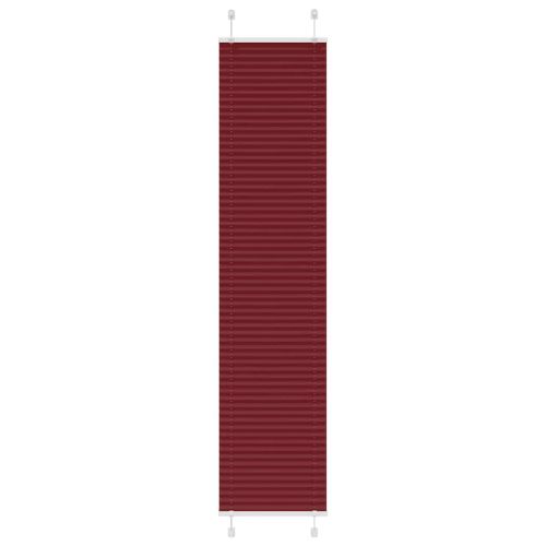 Плисирана щора, бордо червена, 45x200 см, ширина на плата 44,4 см, полиестер
