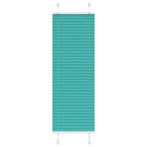 Плисирана щора, петролно зелена, 50x100 см, ширина на плата 49,4 см, полиестер