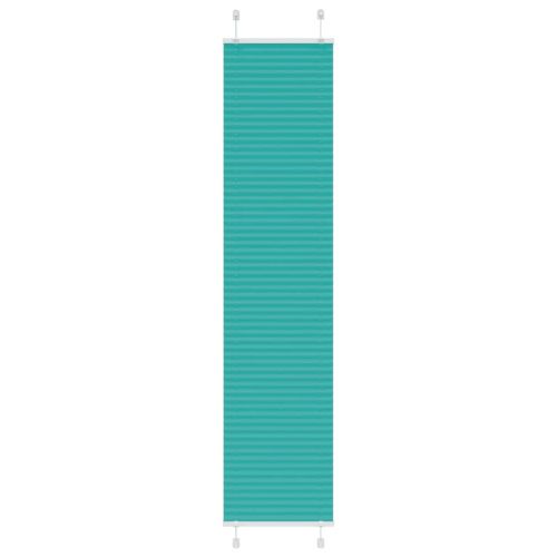 Плисирана щора, петролно зелена, 45x200 см, ширина на плата 44,4 см, полиестер