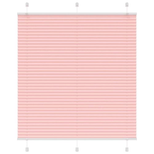 Плисирана щора, розова, 120x100 см, ширина на плата 119,4 см, полиестер
