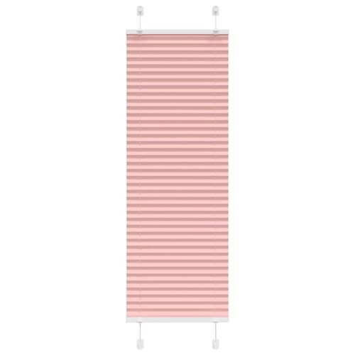 Плисирана щора, розова, 45x150 см, ширина на плата 44,4 см, полиестер