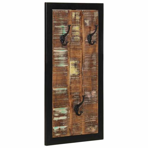Закачалка за палта, многоцветна, 40x2x80 см, масивна регенерирана дървесина
