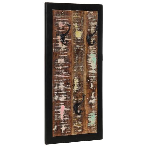 Закачалка за палта, многоцветна, 40x2x80 см, масивна регенерирана дървесина