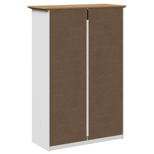 Поставка за обувки BODO бяла и кафява 80x35x118 см